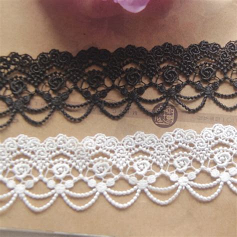 High Quality Embroidery Lace Trim 45cm White Water Soluble Lace Trim 15yards Sewing Dentelle