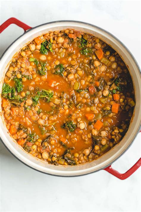 The best low calorie lentil recipes. Vegetarian Lentil and Chickpea Soup | Recipe in 2020 (With ...