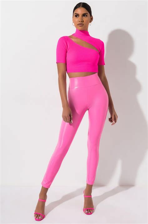 All Star Vinyl Pants Patent Leather Pants Pink Outfits Star Vinyl