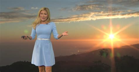 Wired Right Today S Sunset Over Los Angeles With KCBS TV Weather Woman