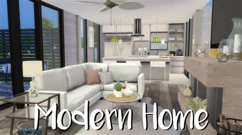 The Sims 4 Speed Build Modern Home Cc List Youtube