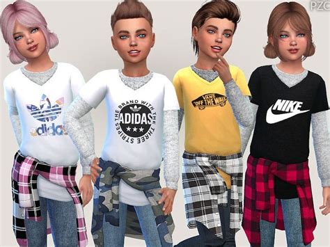 Pin De Sims Cc Em Kids Clothes The Sims 4 Roupas Roupas Sims Sims