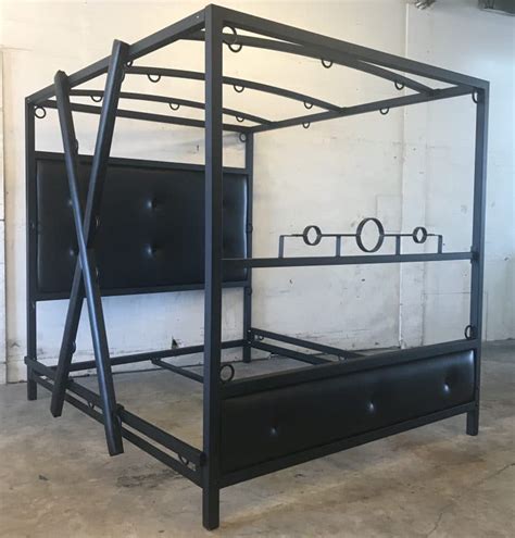 customizable bondage bed w upholstered head and footboard products seen on the netflix series
