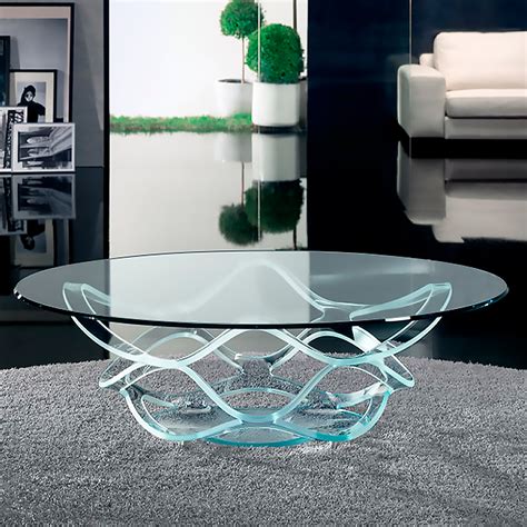 Italian Designer Glass Coffee Table Glass Topped Coffee Tables Modern Futuristic Furnishing