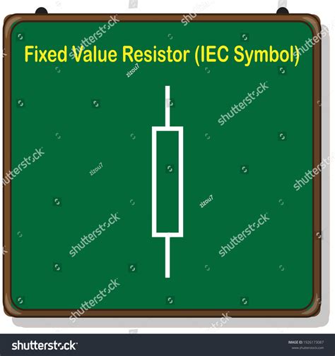 Fixed Value Resistor Symbol Iec Symbols Stock Vector Royalty Free