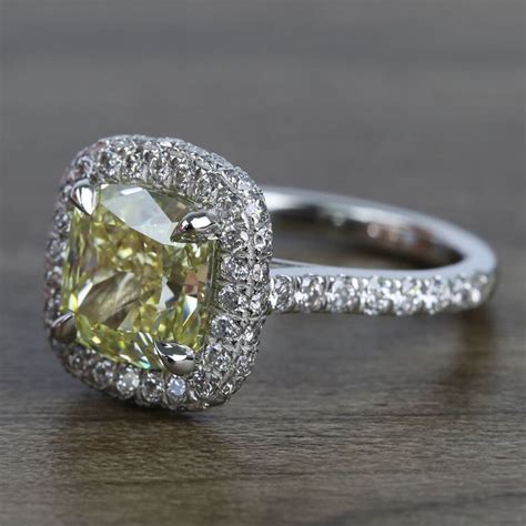 We can't find products matching the selection. 3 Carat Intense Fancy Yellow Cushion Halo Diamond ...