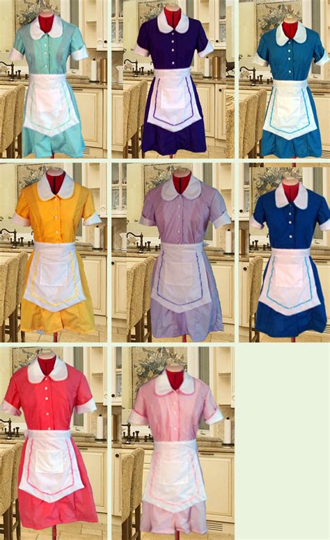 You Choose The Color Retro Diner Waitress Uniform Dress Etsy Diner