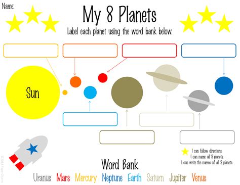 Papercharm Free 1st Grade Planet Printables