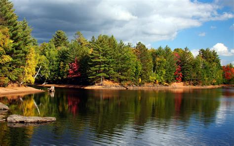 autumn beautiful Peaceful Place - Nature Lakes HD Desktop Wallpaper