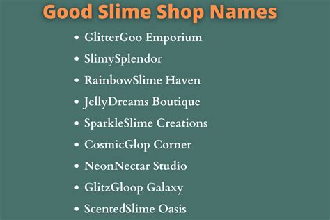 700 Catchy Slime Shop Names Ideas For Your Business