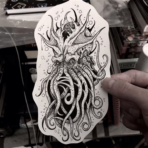 A Cthulhu Tattoo Design I Made The Other Day Rimaginaryleviathans