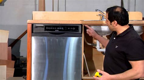 Disconnect the drain hose from the dishwasher. How to Measure for a Dishwasher Installation : Home Sweet ...