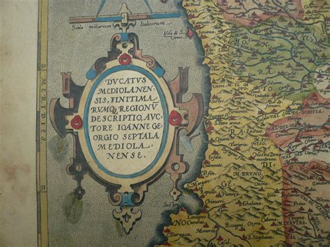 Mediolanensis Ducatus Map Ortelius Anno Old Colours De Ortelius Abraham