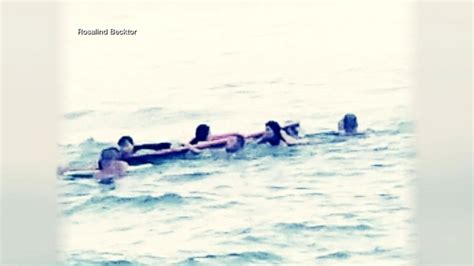 Beachgoers Form Human Chain To Rescue Swimmers Video ABC News