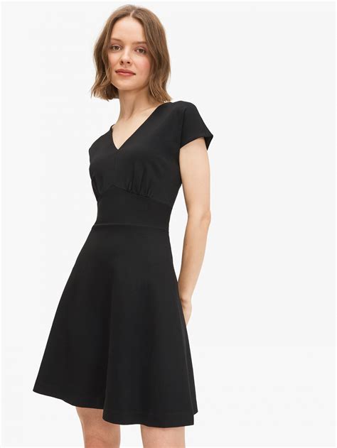 Ponte V Neck Dress Black Womens Kate Spade Dresses And Jumpsuits ~ Avtechn