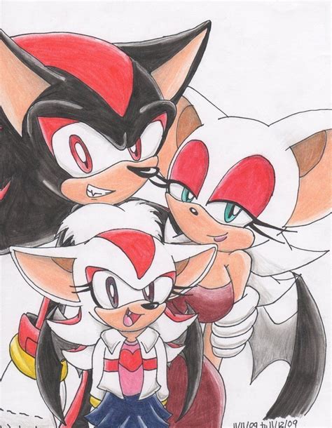 Shadow And Rouge With Their Daughter This Is So Cute Shadow And