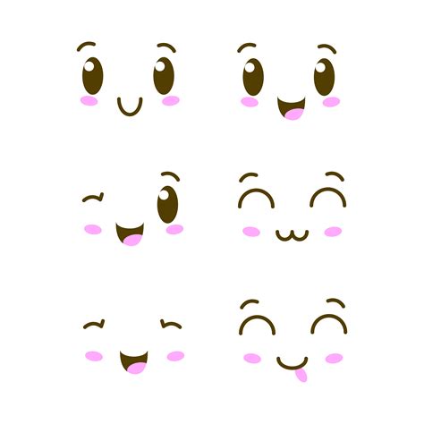 Kawaii Cute Faces Clipart Face Expressions Overlay Clip Art Png The