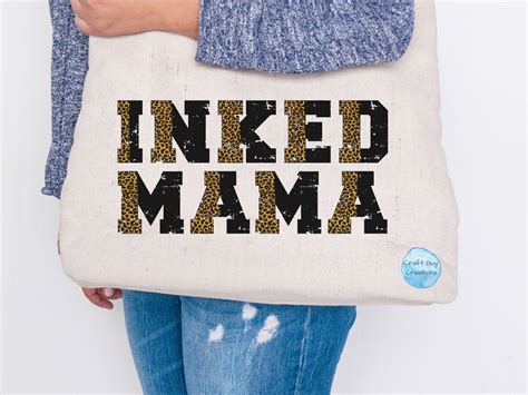 Inked Mom Cheetah T Shirt Design PNG Mom Sublimation Etsy