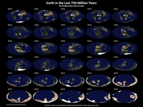 Visible Paleo Earth Mosaics Planetary Habitability Laboratory Upr