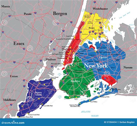 Cartina Geografica Di New York City Sommerkleider 2015