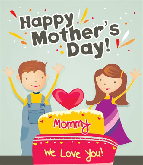 Happy Mothers Day 2013 Beautiful Cards Vector Images