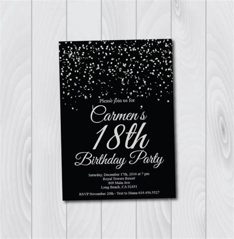 FREE 19+ 18th Birthday Invitation Designs & Examples in Word | PSD | AI
