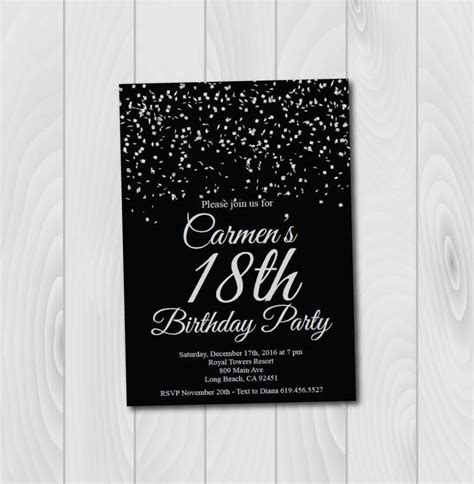 18th Birthday Invitation 19 Examples Format Pdf Examples