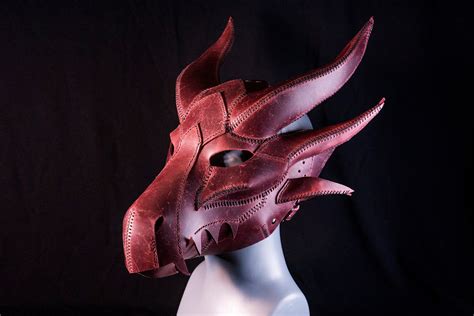 Leather Dragon Mask Pdf Pattern Etsy
