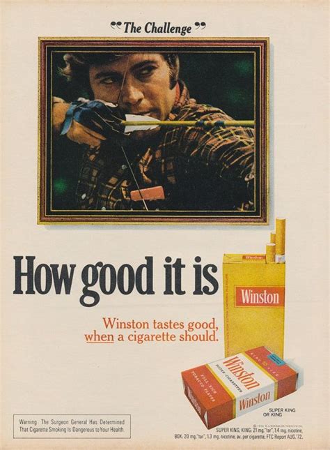 S Winston Cigarettes Ad The Challenge Winston Cigarettes Winston Health Super