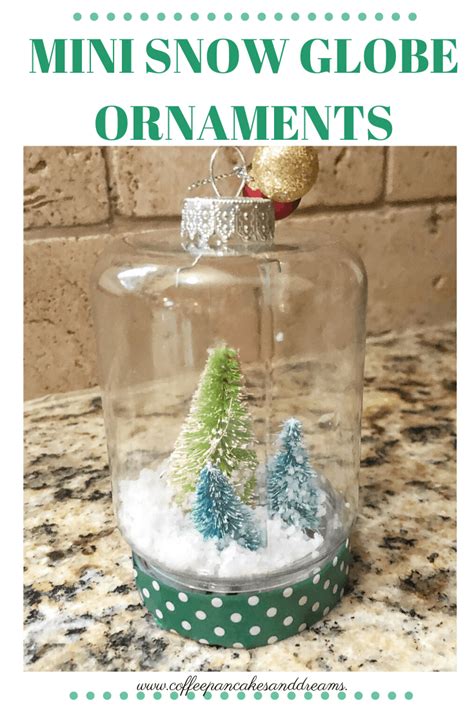 Diy Mini Snow Globe Ornaments Christmas Globes Little Christmas Trees