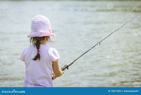 Little Child Fishing Stock Image Image Of Line Happiness 73811909
