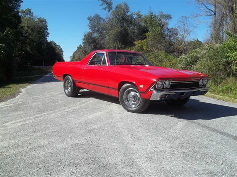 1968 Chevy El Camino Ss Trim Torch Red Florida Car Runs Great For