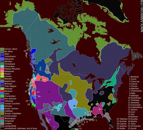 Map Indigenous Languages Of North America America Map American Indians American History