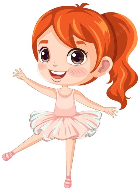 Free Vector Cute Ballet Dancer Cartoon Character