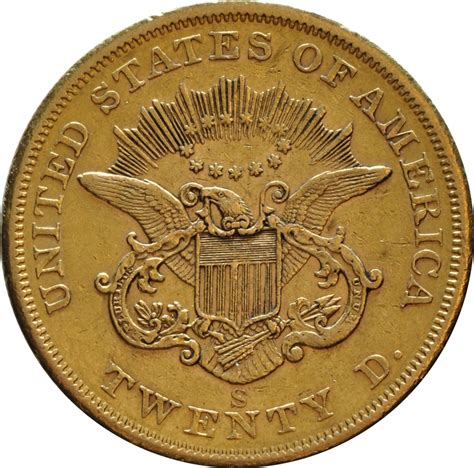 1857 20 Double Eagle Liberty Head Gold Coin San Francisco £2226