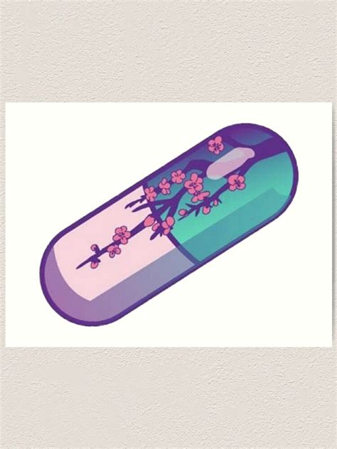 Aesthetic Pill Art Print By Indigorunner Redbubble