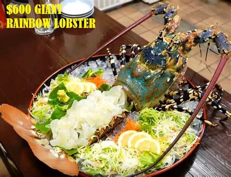 Japanese Street Food 600 Giant Rainbow Lobster Sashimi Japan Seafood