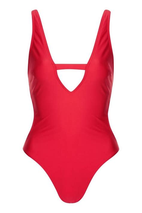 Move Over Baywatch Shop The Hottest Red One Piece Swimsuits
