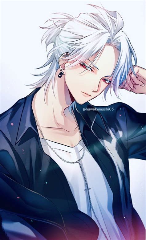 Pin By 脩夢 On Hypnosis Mic Anime White Hair Boy Handsome Anime Guys
