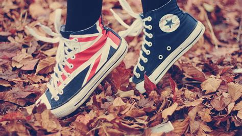 Blue And Red Converse All Star High Top Sneakers Fall For You For