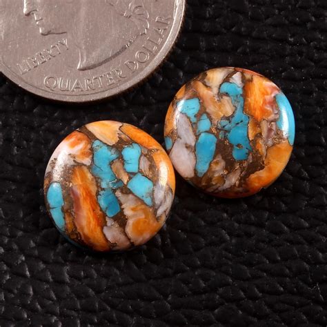 Spiny Oyster Copper Turquoise Mojave Oyster Cabochon Gemstone Etsy