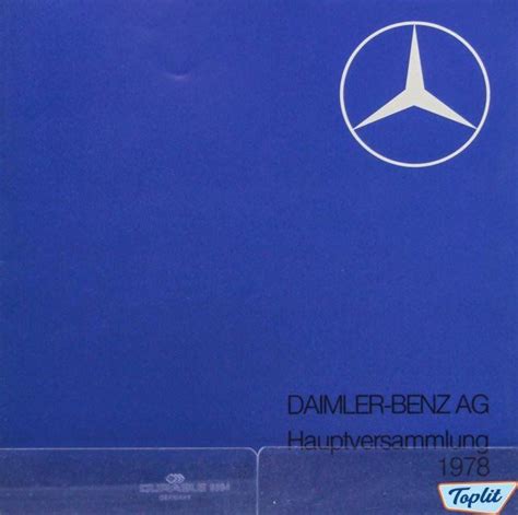 Original Sonder Prospekt Daimler Benz Hauptversammlung Kaufen