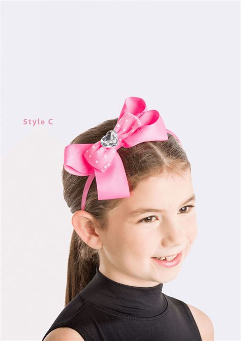 Studio 7 Dancewear Big Bow Headband Pink Hair Bow Pink Hair Band