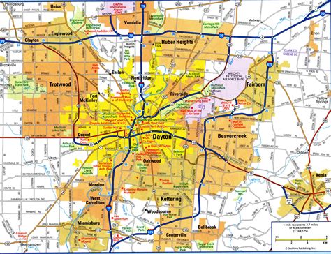 Dayton Oh City Map Free Printable Detailed Map Of Dayton City Ohio