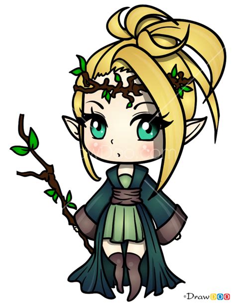 How To Draw Chibi Elf Elves