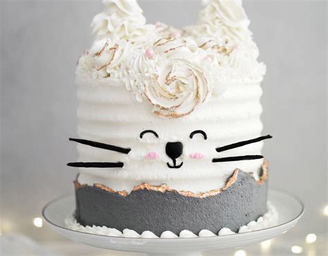 Vanilla Cat Cake Recipe The Little Blog Of Vegan