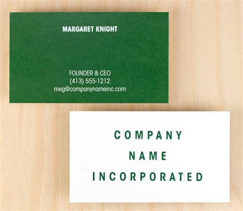 Custom Premium Business Cards Green Buttonsmith Inc