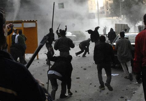 Violence In Cairo Mubarak Supporters Clash With Opposition Movement