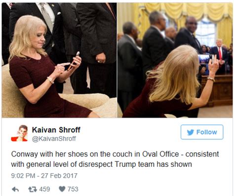 Twitter Sparks Over Photo Of Kellyanne Conway Sitting On Oval Office Couch Olomoinfo