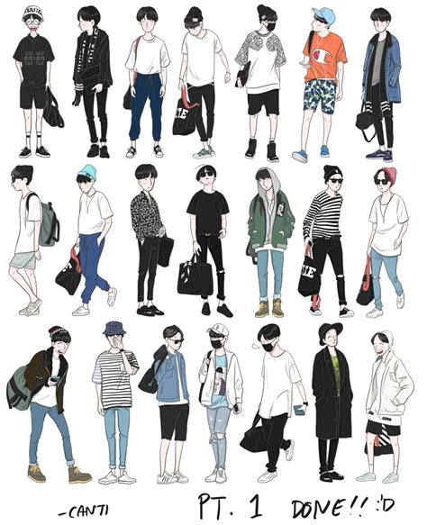 Male Anime Clothes Drawing Adoptable Set Auction Closed By